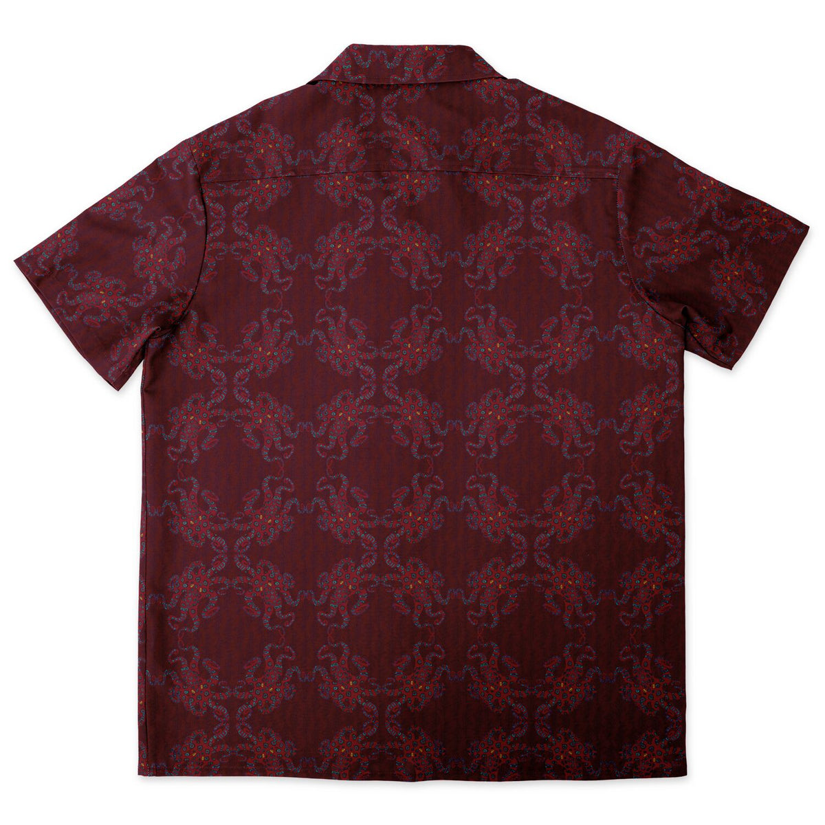 Spread Collar Short Sleeve Button-Down Shirt - AOP